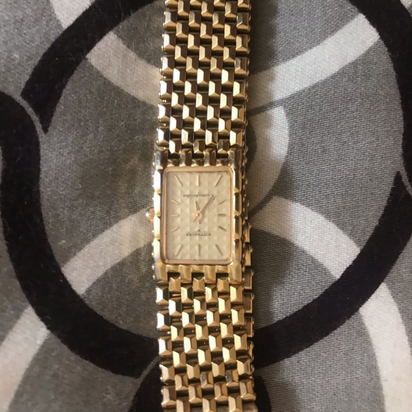 Swiss watch 18karat gold plated authentic.